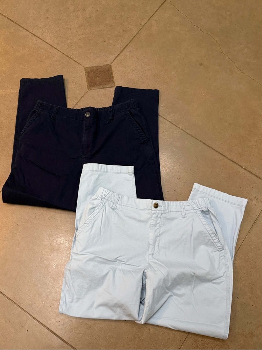 Women’s Cotton Chino Pants bundle: Navy and Light Sky Blue